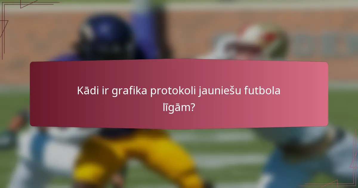 Kādi ir grafika protokoli jauniešu futbola līgām?